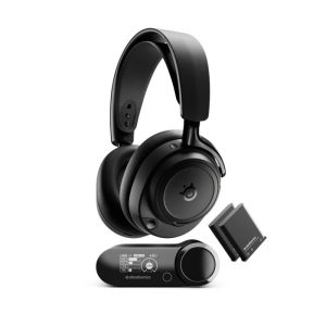 SteelSeries Arctis Nova Elite - Hi-Res Wireless Gaming Headset, 96kHz/24bit, Carbon Fiber Drivers, Active Noise Cancellation, Wireless/Bluetooth/Wired Connectivity, Multi-Source Mix, OmniPlay PC / PlayStation / Xbox, Obsidian | 61661