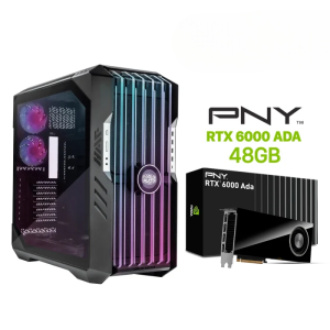 Workstation PC, Ryzen Threadripper Pro 9965WX, ASUS Pro WS TRX50-SAGE WiFi, 128GB Kingston D5 RAM, WD 8TB NVMe SSD, PNY NVIDIA RTX 6000 Ada 48GB, ROG Thor 1600W Titanium PSU, SilverStone XE360-TR5 Cooler, Cooler Master HAF700 EVO 6x Fans, Windows 11 Pro