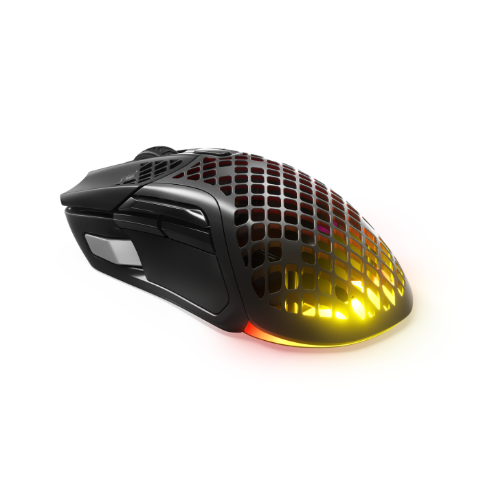 Steelseries AEROX 5 Ultra Light Wireless/Bluetooth/Wired Gaming Mouse, Up to 180-Hours Battery Life, 9 Programmable Buttons - Image 3