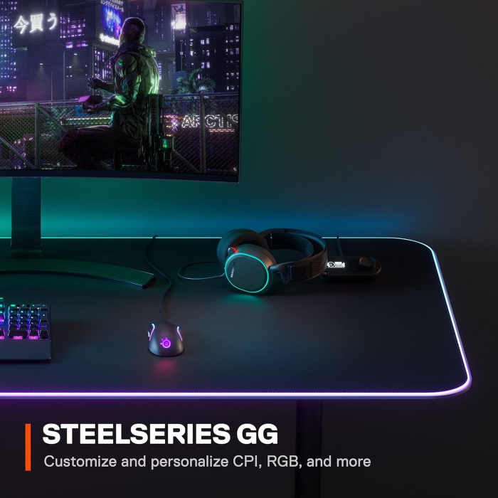 SteelSeries Rival 5 Precision Multi-Genre Prism RGB Wired Gaming Mouse, Ergonomic 9 Programmable Buttons 18,000 CPI, Perfect For all Battle Royale, FPS, MOBA,MMO & Fast-Paced Games, True Move Air Optical Gaming Sensor - Black - Image 2