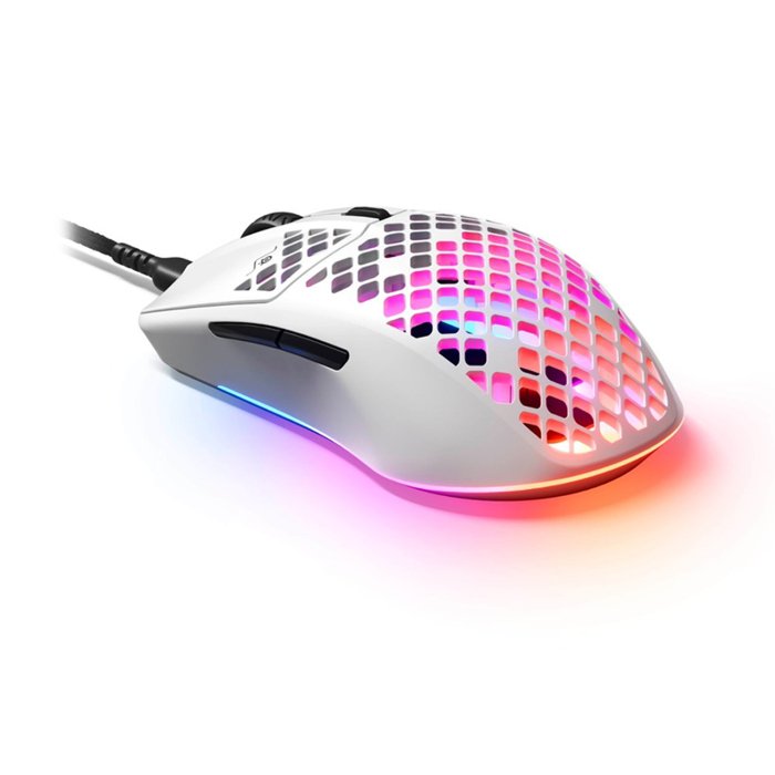 SteelSeries Aerox 3 Ultra Lightweight Wired Gaming Mouse - White - Image 3