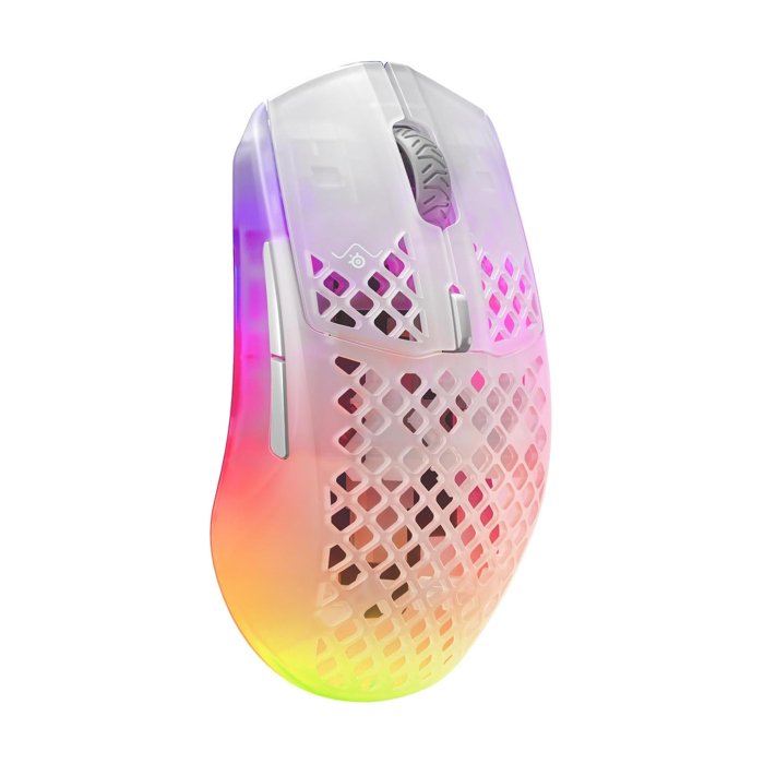 SteelSeries Aerox 3 Wireless/Bluetooth Limited Edition Ghost Ultra LightWeight Gaming Mouse 18,000 CPI, 200Hr Battery Life - White - Image 3