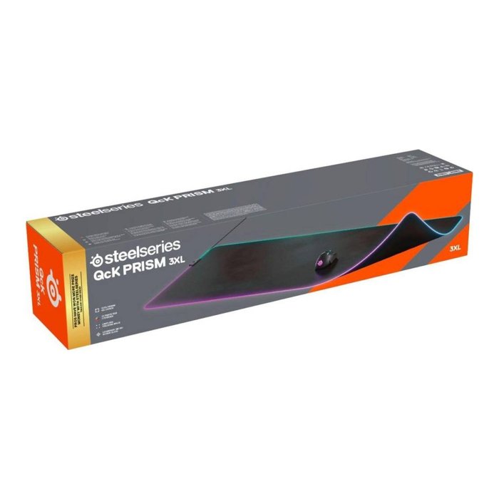 SteelSeries QcK Prism Micro Woven Cloth 3XL (1220x590x 4mm) Mousepad, 2-Zone RGB Game-Enhancing Illumination Optimized For Low and High DPI Tracking Movements - Image 2