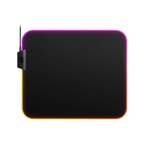 SteelSeries QcK Prism Micro Woven Cloth Medium (320 x270x4mm) Mousepad with 2-Zone RGB Game-Enhancing Illumination,Optimized for Low and High DPI Tracking Movements