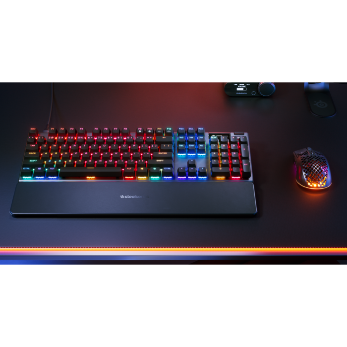 SteelSeries Apex Pro Gen 3 Wired Gaming Keyboard,OmniPoint 3.0 Adjustable Hyper Magnetic Switches, OLED Smart Display Dynamic Per-Key RGB illumination, Magnetic Wrist Rest, For PC/PS5 & Xbox - Image 2