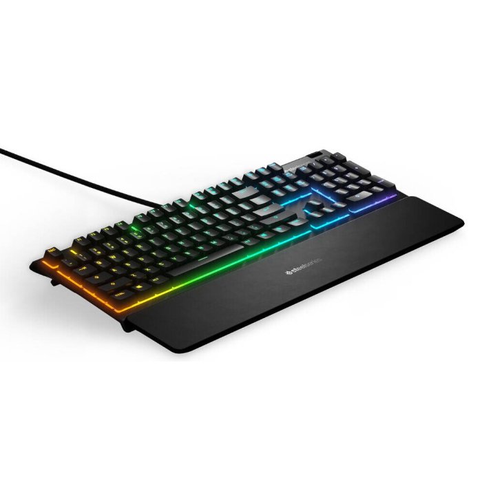 SteelSeries Apex 3 RGB Wired Gaming Keyboard IP32 Water Resistant Whisper Quiet Switches - Black (Arabic layout) - Image 3