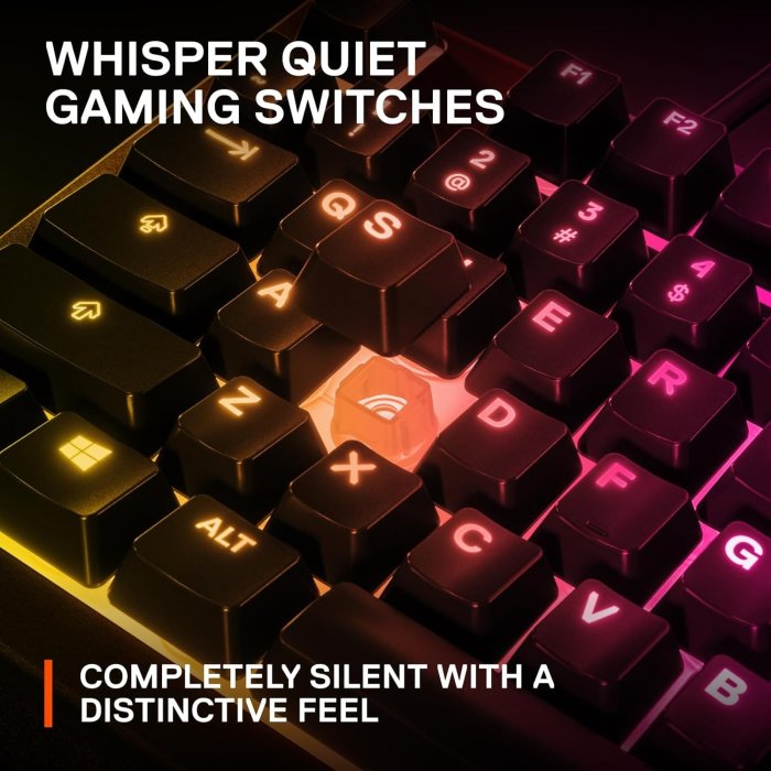 SteelSeries Apex 3 TKL RGB Wired Gaming Keyboard IP32 Water Resistant Whisper Quiet Switches-Black (Arabic layout) - Image 2