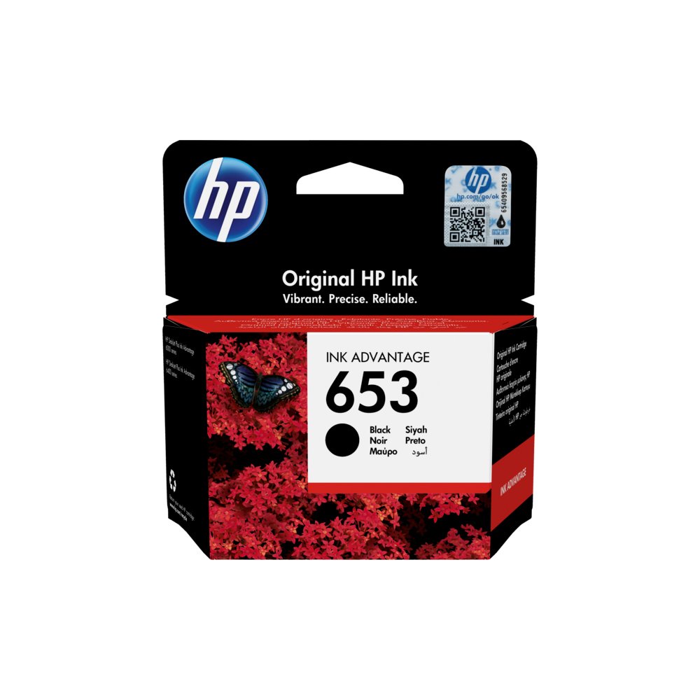 HP 653 Black Original Ink Advantage Cartridge (3YM75AE)...