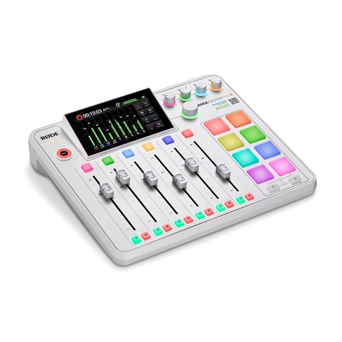 Rode Caster Pro II Integrated Audio Production Studio Revolution Preamps,Mic Line,&Instrument Inputs,Advanced Connectivity - White