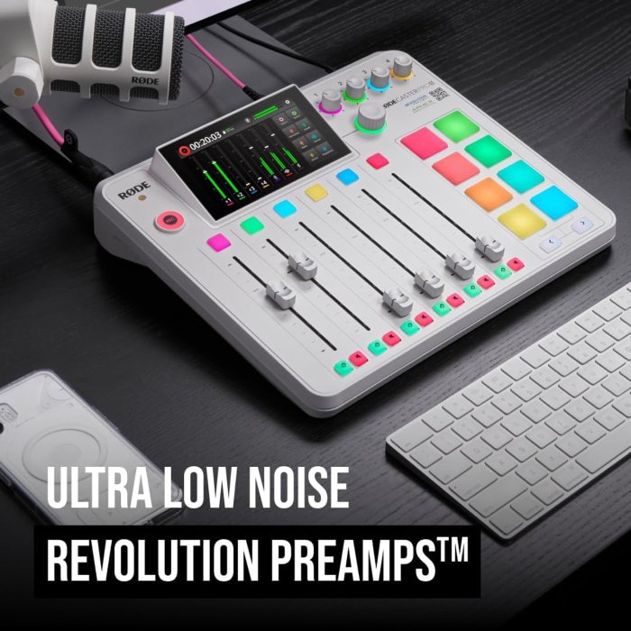 Rode Caster Pro II Integrated Audio Production Studio Revolution Preamps,Mic Line,&Instrument Inputs,Advanced Connectivity - White - Image 2