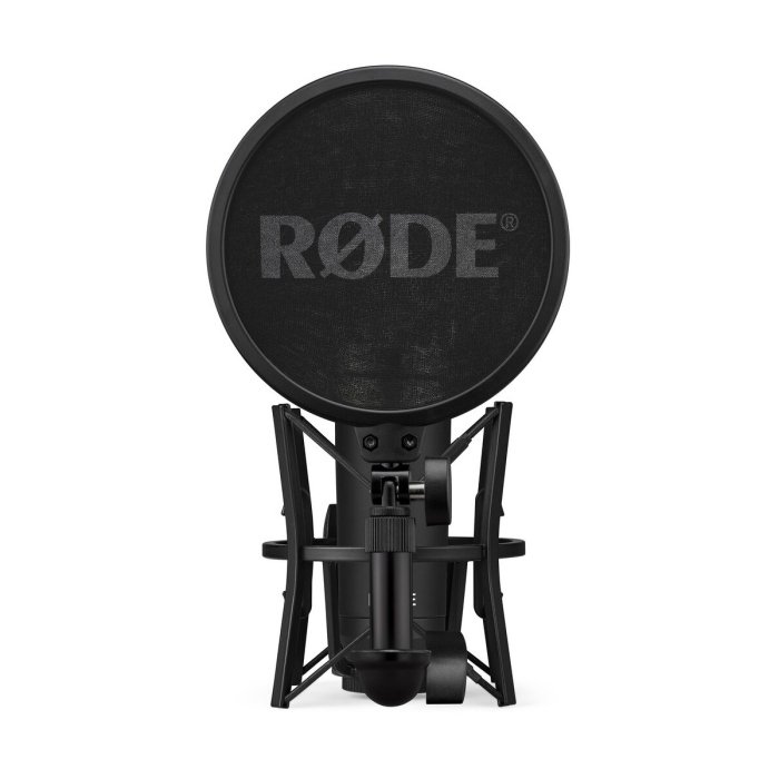 Rode NT1 Studio Condenser Microphone Wide Dynamic Range, High Sensitivity, XLR Cable Included, Shock Mount & Detachable Pop Filter - Black - Image 3