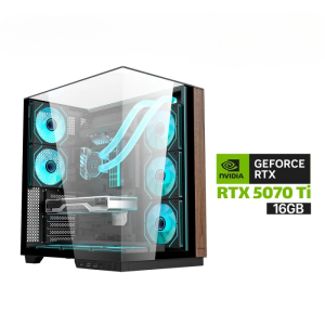 Gaming PC i7-14700K Processor, ASUS Z790-P WIFI D5 Motherboard, 32GB DDR5 RAM (6000), 1TB NVMe SSD (6000), PNY RTX 5070 TI 16GB VGA, L360 Liquid Cooler, 850 WATT GOLD PSU, Acer V333 ATX Mid Tower Case with 8x ARGB Fans, Windows 11 Pro (License)
