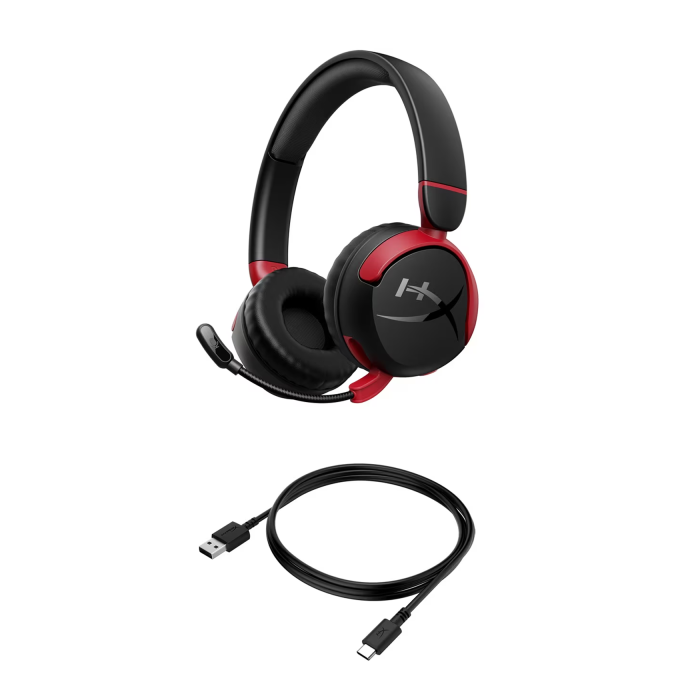 HyperX Cloud Mini Wireless/Bluetooth/Wired Gaming Headset,Up to 25 Hrs Battery Life, Immersive Audio, 85DB Volume Limit For Younger Gamers For PC,Chormebook Playstation,Xbox & Mobile Devices - Image 3