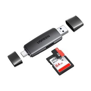 UGreen Multifunction Card Reader USB 3.0 USB C Memory Card - Black