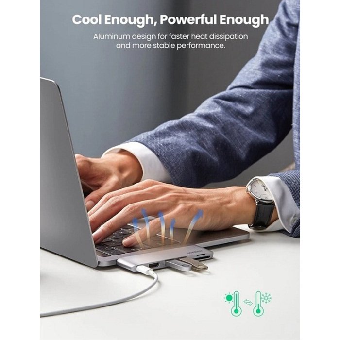UGREEN 6-In-1 USB-C Multifunction Adaptor For MacBook Air & Pro - Image 2