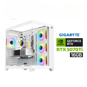 Gaming PC i7-14700K, MSI Z790-P WiFi Motherboard, 32GB DDR5 (6000) White RAM, 2TB NVMe SSD, Gigabyte RTX 5070Ti AERO OC 16GB White, L360 Liquid Cooler White, 850 WATT GOLD PSU, Sharx Profin GX700 Mid Tower White Case 7x ARGB Fans, Windows 11 Pro License