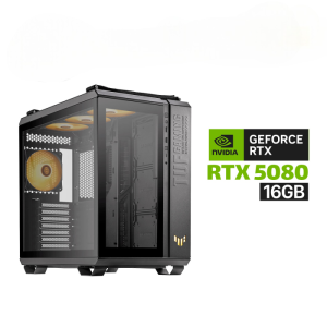 Gaming PC – AMD Ryzen 9 9950X3D, ASUS ROG STRIX X870E-H WiFi 7, 64GB DDR5 6000, Samsung Gen5 2TB SSD, RTX 5080 16GB, TUF III L360 Liquid Cooler, ROG Strix 1200W Platinum PSU, TUF GT502 Plus Case with 7 RGB Fans, Windows 11 Pro
