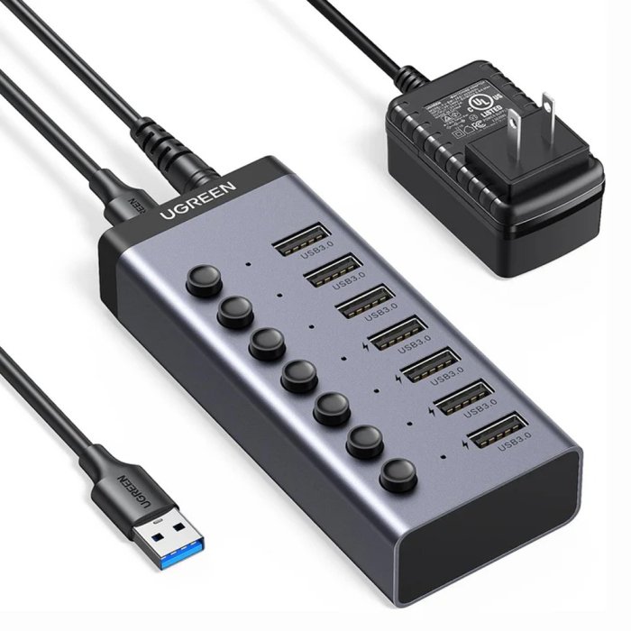UGreen CM481 USB 3.0 7-Ports Hub USB Charging - Image 2