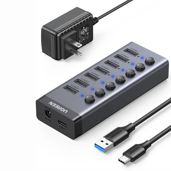 UGreen CM481 USB 3.0 7-Ports Hub USB Charging - Image 3