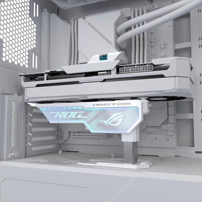 Asus Rog XH01 Herculx Graphics Card Holder - White - Image 2