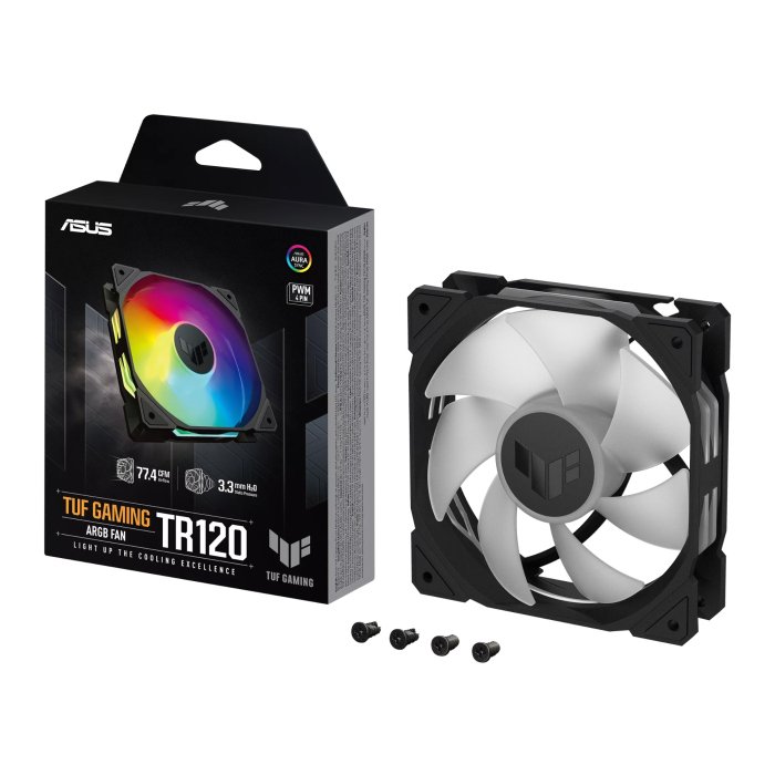 Asus TUF Gaming TR120 ARGB Fan Single Pack - Black - Image 2