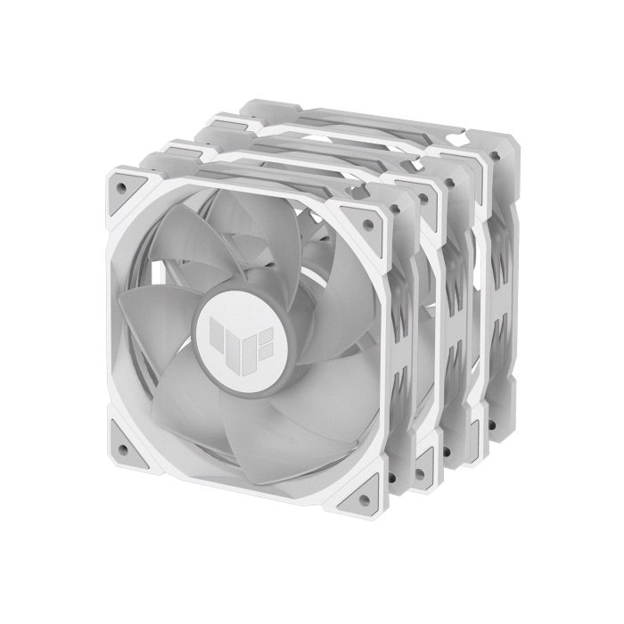 Asus TUF Gaming TR120 Reverse ARGB 3-in-1 Pack PWM 4 Pin Light Up The Cooling Excellence - White - Image 2
