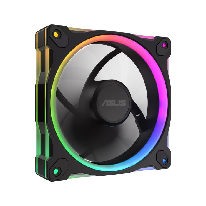 Asus Prime MR120 Reverse Fan illiminate Every Angle, Dual-Sided Lightning - Black