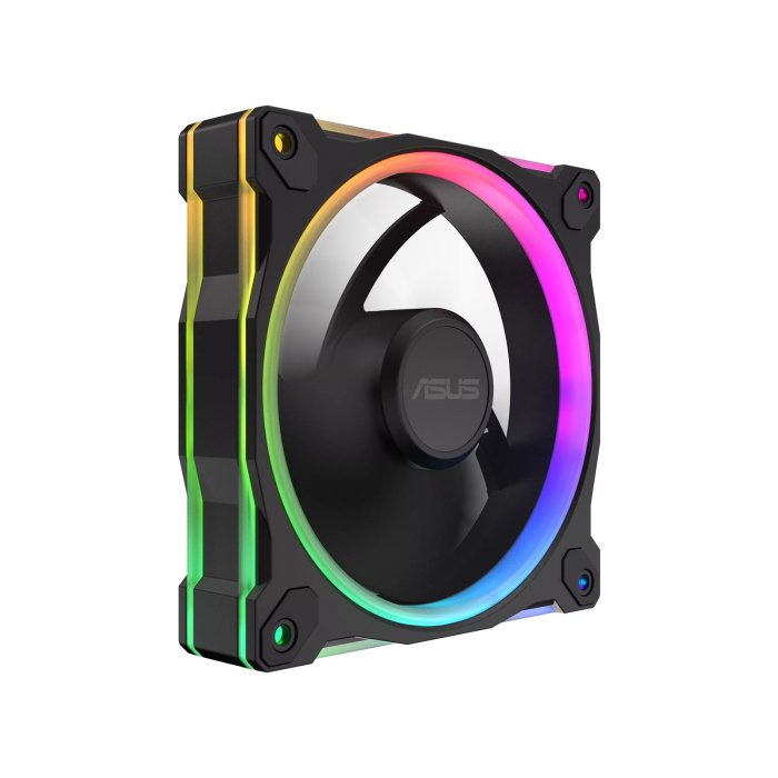 Asus Prime MR120 Reverse Fan illiminate Every Angle, Dual-Sided Lightning - Black - Image 3