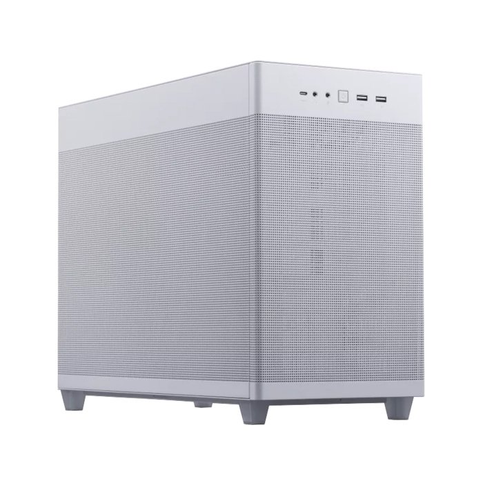 Asus Prime AP201 Micro ATX 33L Left Side Tempered Glass Panel Case Without Fan - White
