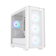 Asus A21 Plus Micro ATX Tower Tempered Glass Side Panel Case 4 ARGB Fan - White - Image 4