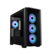 Asus A23 Plus Mid Tower Front Side & Left Side Tempered Glass Panel Case With 4 Fan RGB - Black - Image 4