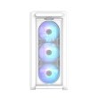 Asus A23 Plus Mid Tower Front Side & Left Side Tempered Glass Panel Case With 4 Fan RGB - White - Image 7
