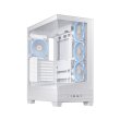 Asus A31 Plus Mid Tower Front Side & Left Side Tempered Glass Panel Case With 4 Fan RGB - White - Image 4