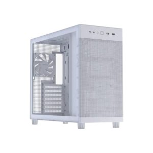 Asus Prime AP303 Mid Tower Mesh Steel Tempered Glass ABS Plastic Case With 1 Fans - White