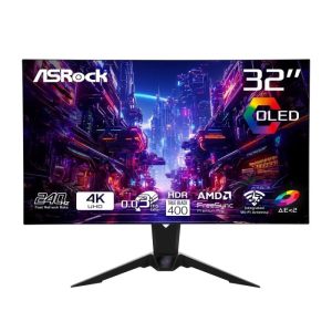 ASRock Phantom Gaming Monitor 31.5" 240Hz 4K/UHD (3840x2160) Flat WOLED, 0.03ms HDMI 2.1, (PGO32UFS)