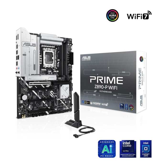 Asus Prime Intel Core Ultra Z890-P Wifi 7 DDR5 Gaming Motherboard - Image 2