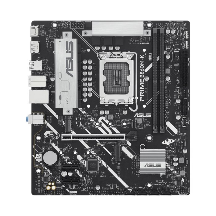 ASUS Prime B860M-K LGA 1851 Micro-ATX Motherboard LGA 1851 Micro-ATX Motherboard, Intel B860 Chipset, 2x DIMM DDR5 Slots, Up to 128GB Max Memory, 1x PCIe 4.0 x16 Slot, 2x M.2 Slots | 90MB1JT0-M0EAY0 - Image 3
