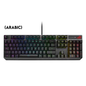 Asus XA05 ROG Strix Scope RX RED Optical Mechanical Switch RGB Wired Gaming Keyboard, Arabic, Black