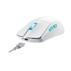 Asus P713 Rog Harpe Ace Aim Lab Edition Wireless/Bluetooth/ Wired Lightweight 54g,36K DPI Gaming Mouse - White