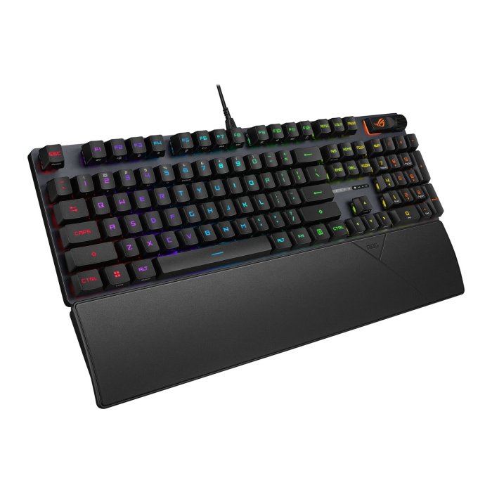 Asus XA11 Rog Strix Scope II Wired Optical Mechanical Gaming Keyboard RX Red Switch Linear & Swift (Arabic) - Black - Image 3