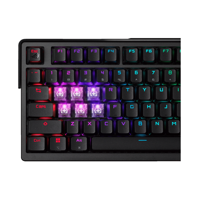 Asus M702 Rog Azoth Extreme 75% Wireless/Bluetooth Mechanical Gaming Keyboard Rog NX Snow Switches Refined Linear (Arabic) - Black - Image 2