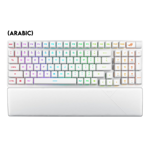 Asus X902 Rog Strix Scope II 96 RX Wireless Optical Mechanical Gaming Keyboard Rog RX Blue Switch Clicky And Speedy (Arabic) - White