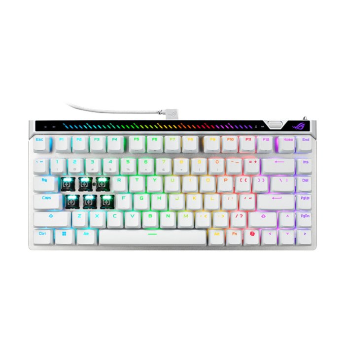 Asus M705 Rog Falchion Ace 75 HE 75% Wired Analog Gaming Keyboard HFX V2 Magnetic Switch Refined & Precise (Arabic) - White - Image 2
