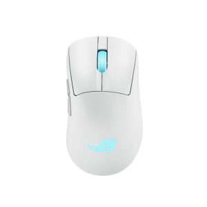 Asus ROG Keris II Origin Tri-Mode Wireless/Bluetooth/Wired Gaming Mouse, AimPoint Pro Optical Sensor, 42,000dpi Max, 8000Hz Polling Rate, White | 90MP04A0-BMUA10