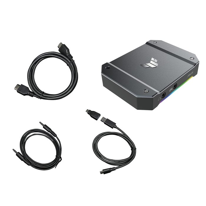 Asus TUF Gaming Capture Box - CU4K30 240 FHD FPS 4K Resolution Supported Plug And Play USB Type-C Console Party Chat With RGB Lighting - Image 3