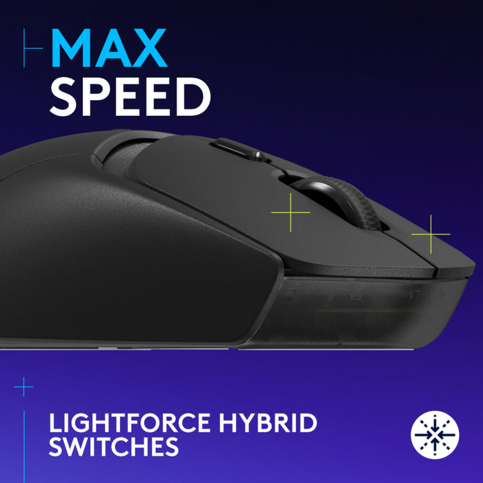 Logitech G309 LightSpeed Wireless/BlueTooth Gaming Mouse, Hero 25K 25,600 DPI - Black - Image 3