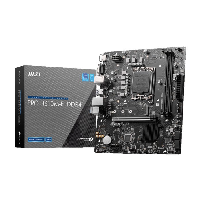MSI Intel PRO H610M-E DDR4 Mirco-ATX Motherboard, LGA 1700 Socket