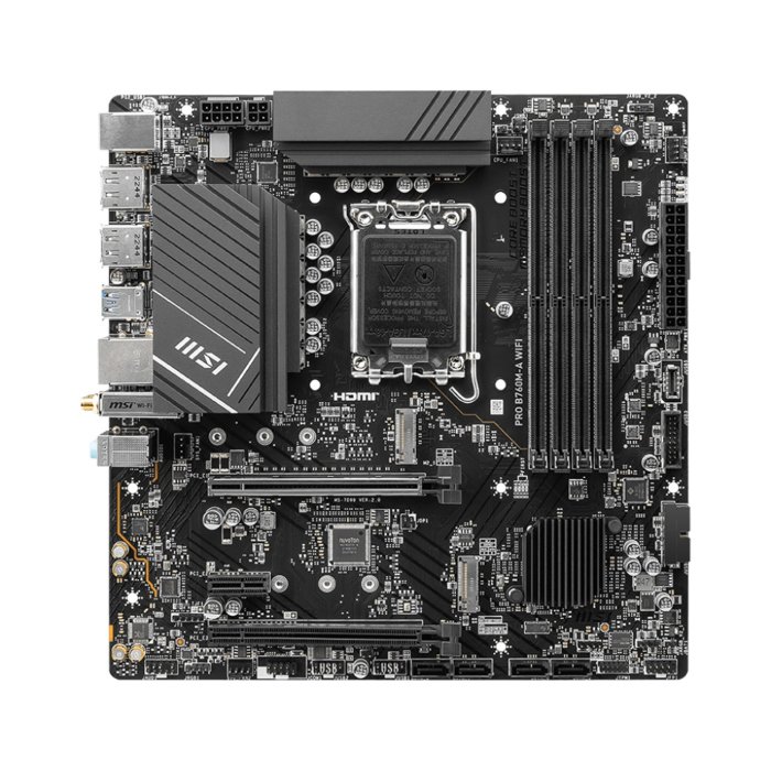 MSI PRO B760M-A WIFI – mATX Intel B760 DDR5 Motherboard with WiFi 6E & 2.5G LAN | 911-7D99-057 - Image 3