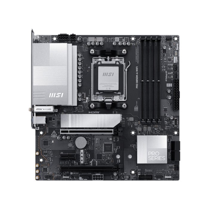 MSI PRO B850M-A WIFI – Micro ATX AM5 DDR5 Motherboard with WiFi 6E, PCIe 5.0 & 2.5G LAN | 911-7E66-002 - Image 3