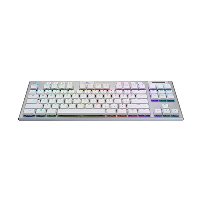 Logitech G915 Tenkeyless Light Speed Wireless RGB Mechanical Gaming KeyBoard GL Tactile Switch - White - Image 3